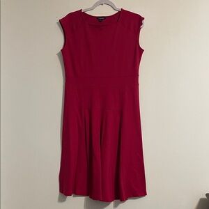 Lands' End Red Midi Dress